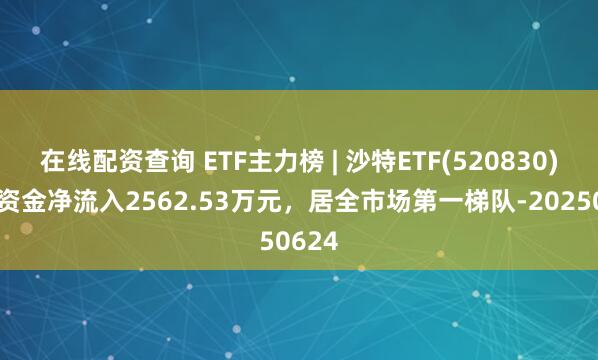 在线配资查询 ETF主力榜 | 沙特ETF(520830)主力资金净流入2562.53万元，居全市场第一梯队-20250624